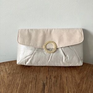 New Bvlgari Parfums Satin & Faux Suede Blush Pink Cosmetic Pouch